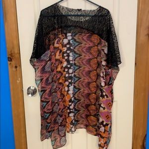 Black and multi cover up